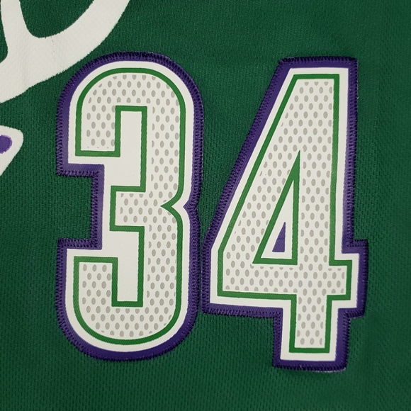 NWT Milwaukee Bucks Ray Allen Embroidered Sz LG - Picture 5 of 8